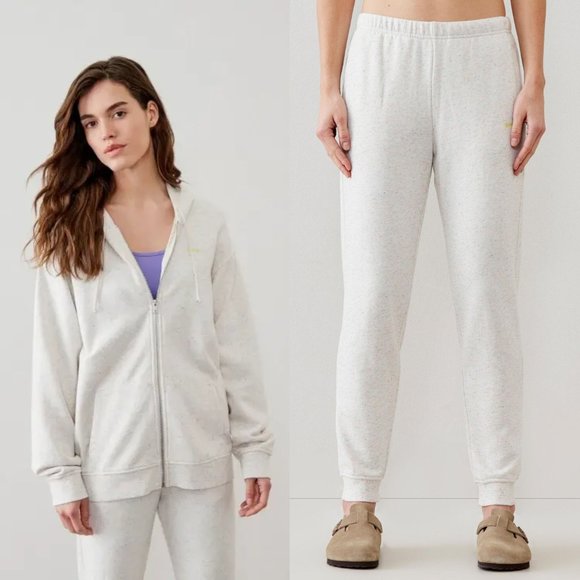 Roots Tops - Roots matching set CONFETTI NEPS ZIP HOODIE + SLIM CUFF sweatpants S M